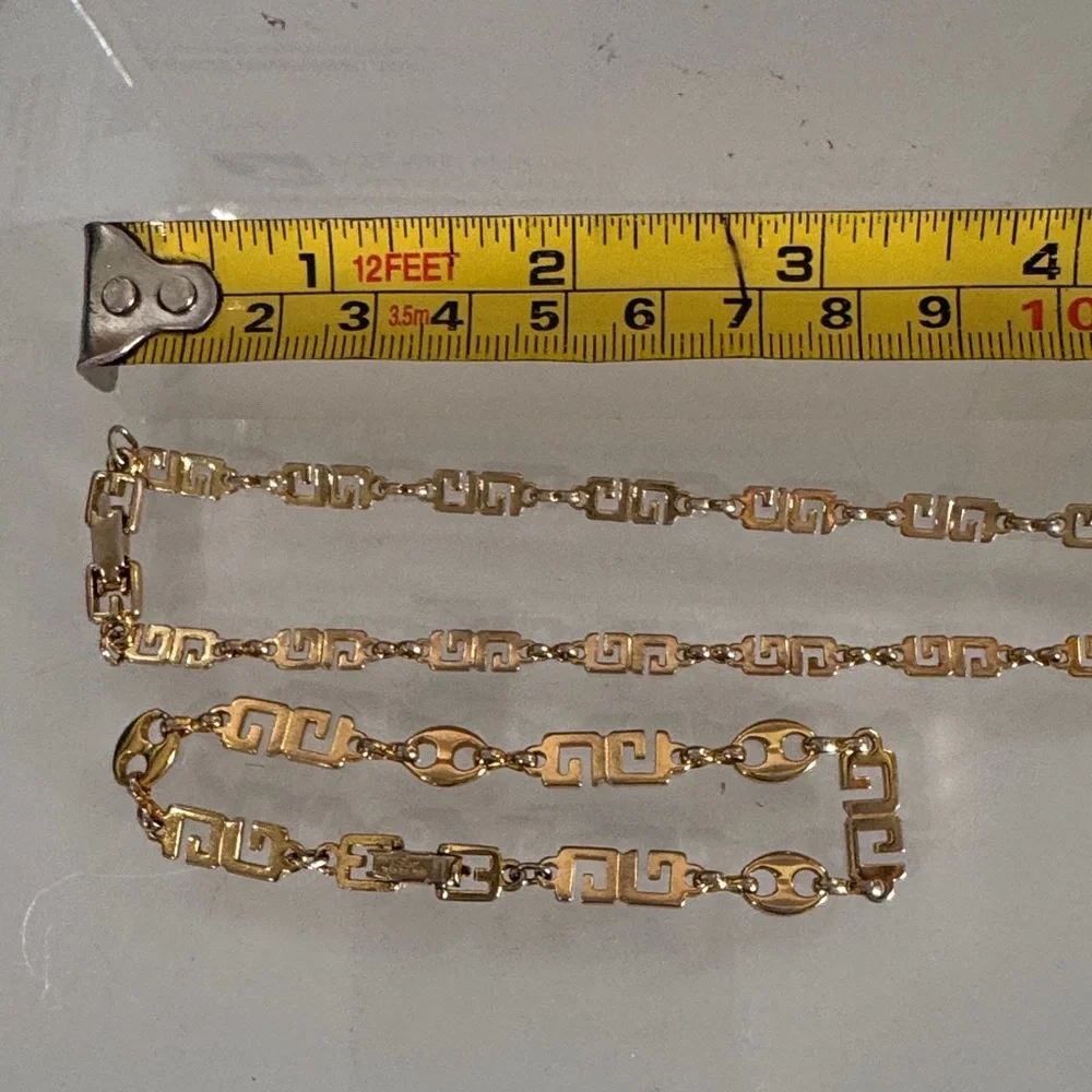 Givenchy VintageGold Necklace and Bracelet Set